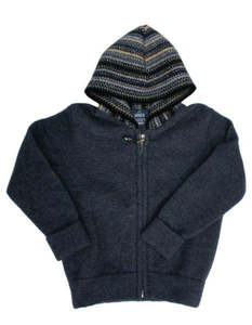 Tops: Merinosilk Striped Zip Kids Hoodie