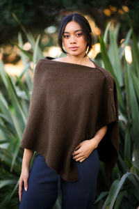 Classic Merinosilk Button Cape