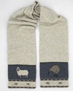 Merinosilk Sheep & Kiwi Scarf