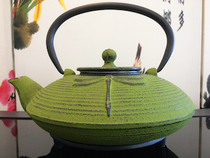 Cast Iron Teapot - Dragonfly Green (770 ml) kapiteas