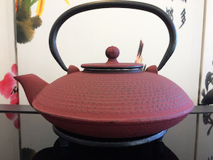 Cast Iron Teapot - Fine Hobnail Red (800 ml) kapiteas
