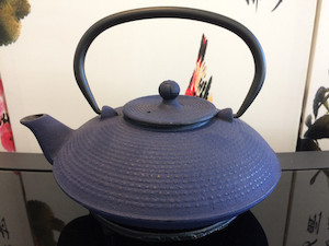 Cast Iron Teapot - Fine Hobnail Blue (800 ml) kapiteas