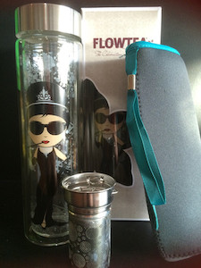 Glass Travel Tea Flask - Flowtea Idols Audrey kapiteas