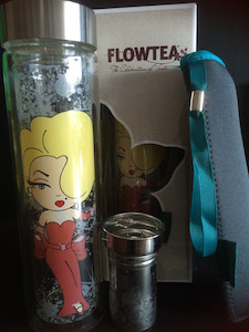 Glass Travel Tea Flask - Flowtea Marilyn Monroe kapiteas