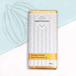 Products: Dark Chocolate with Orange Tablet - Kapiti Chocolate Factory
