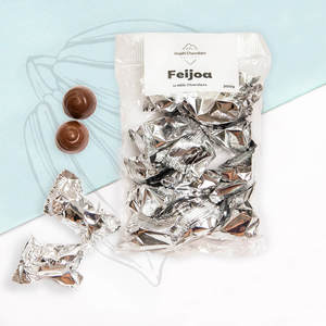Products: Feijoa in Milk Chocolate 20pc - Kapiti Chocolate Factory