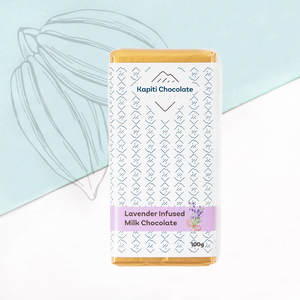 Products: Lavender Infused Milk Chocolate 100g - Kapiti Chocolate Factory