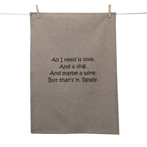 Products: Tea Towel Natural - Sayings Range K Design