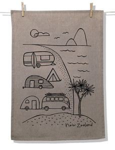 Products: Tea Towel Natural - NZ Designs K Design