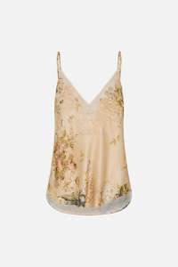 Camilla: V-NECK BIAS CAMI (ADORNED IN ANTIQUITY)