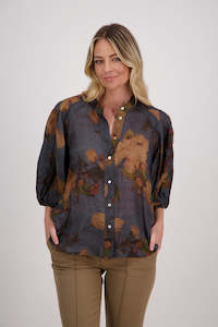 Harper Shirt (Petrol Floral)