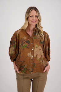 Briarwood 1: HARLOW Shirt (Tan Floral)