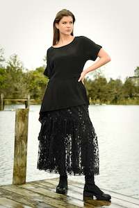 SKIRT 'EM SAY Skirt (Black Sequin)