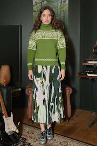 Skirts: PLEAT DREAMS Skirt (KHAKI MULTI)