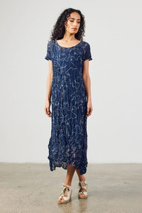 Martina Dress (Navy Faces)