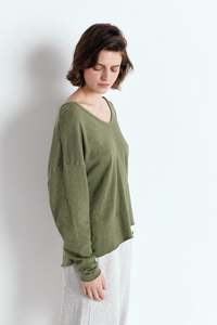 American Vintage: Sonoma V-Neck Long Sleeve Easy Fit T-shirt (Vintage Tortoise)