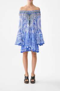 Camilla: A-Line Frill Dress (The Bosphorus)