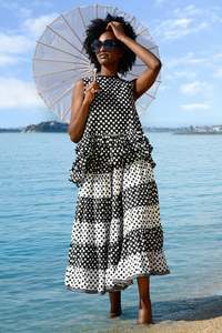 Skirts: Layer Flavour Skirt (Black / White)