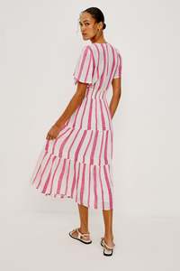 Cannes Midi Dress (Delfine Stripe)