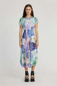 New: Lapse Dress (Tiled Square Print)