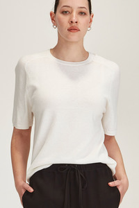 Cecilia Knit Tee (Snowflake)