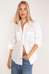New: The Broderie Shirt (White)