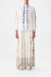 Camilla: HIGH NECK BUTTON THROUGH BLOUSE (BOTANICAL BALLADS)