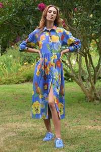 TIED Effects Dress (Cobalt Floral)