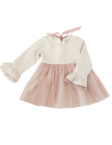 3 7 Year Old Girls: Ever After Linen Tutu Dress - Ivory Blush