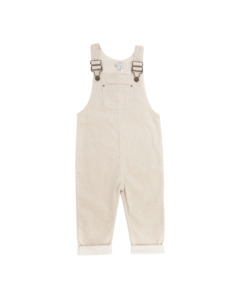 Baby Girls: Charlie Unisex Cord Dungaree - Sand