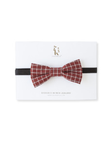 Accessories 1: Boys Bow Tie - Vintage Red Check