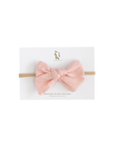 Accessories 1: Skylah Pinwheel Linen Bow Headband - Strawberry Shortcake