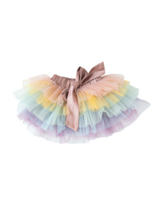 0 3 Months 000: Little Ballerina Tutu Skirt - Rainbow Light