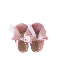 Victoria Velvet Mary Janes - Vintage Rose