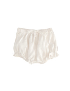 Ella Linen Baby Bloomers - Warm White