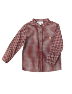 6 12 Months 0: George Boys Shirt - Red Check