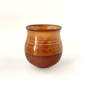 Frontpage: Toffee Latte on Deep Terracotta Short Belly Tumbler