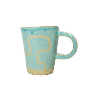 Seafoam Swirl on Speckled Stoneware Espresso Mug
