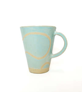Seafoam Swirl on Speckled Stoneware Mug