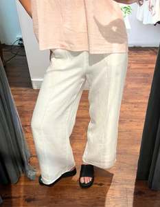 New Arrivals: Farah Elastic Back Pants in White Linen