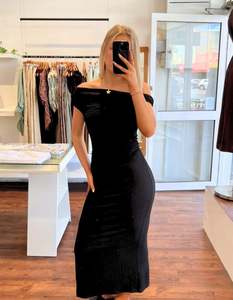 New Arrivals: Lucille Drop Sleeve Bodycon Dress in Black