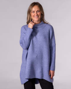 Kenzie Oversize Knit Jumper in Blue