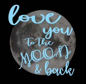 Black And White: BW143 LOVE YOU TO MOON BLUE