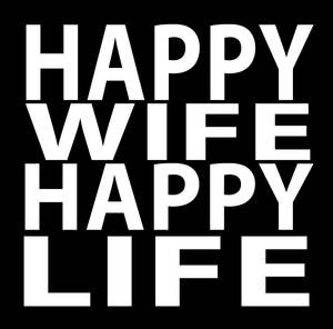 Black And White: BW148 HAPPY WIFE HAPPEY LIFE