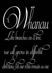 Maori English: MBW165 WHANAU LIKE BRANCHES ON