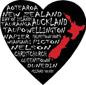 Area Signs: NZHEA4 AOTEAROA RED MAP