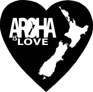 NZHEA2 AROHA HEART WITH MAP