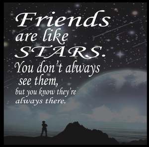 Friends Signs: BW147 FRIENDS ARE LIKE STARS