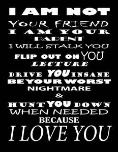 Friends Signs: BW404 I AM NOT YOUR FRIEND