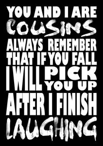 Family: BW113 YOU AND I ARE COUSINS